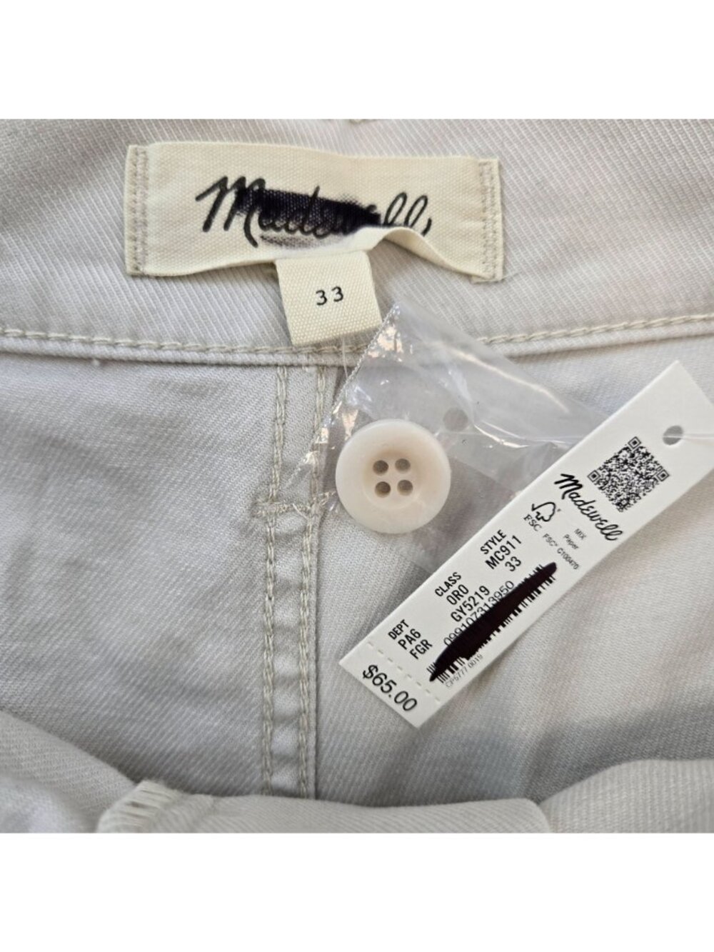 NWT Madewell Perfect Vintage Military Short Size 33 - Picture 3 of 4